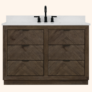 Legion Furniture 48" VANITY WITH 1" THICK WHITE ARTIFICIAL STONE WH8548-WITH ACW TOP