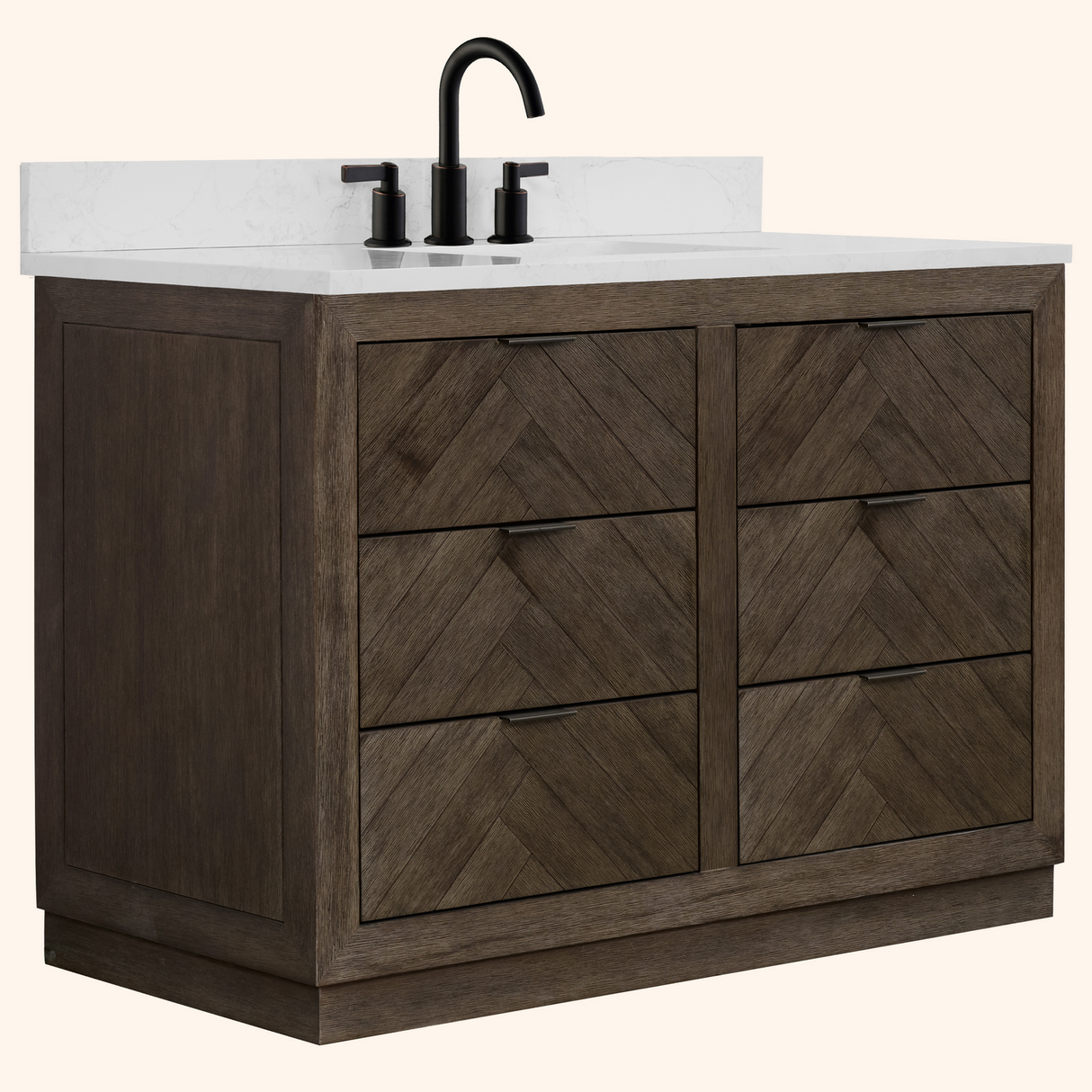 Legion Furniture 48" VANITY WITH 1" THICK WHITE ARTIFICIAL STONE WH8548-WITH ACW TOP