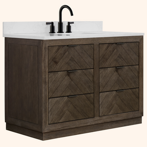 Legion Furniture 48" VANITY WITH 1" THICK WHITE ARTIFICIAL STONE WH8548-WITH ACW TOP