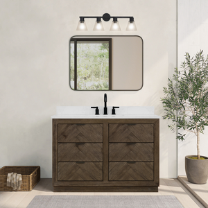 Legion Furniture 48" VANITY WITH 1" THICK WHITE ARTIFICIAL STONE WH8548-WITH ACW TOP