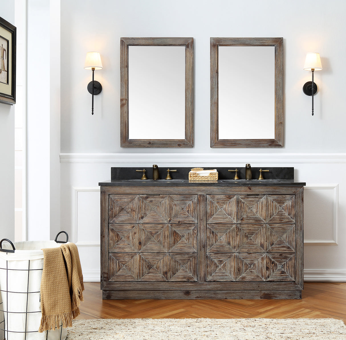 Legion Furniture 60" WOOD SINK VANITY MATCH WITH MARBLE WH 5160" TOP -NO FAUCET WH8760