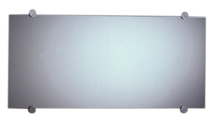 New Generation Frameless Rectangular Mirror with Round Polished Stainless Steel Wall Mount Supports