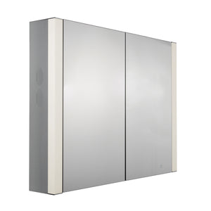 Musichaus Double Mirrored Door Medicine Cabinet with USB, SD Card, Bluetooth, FM radio, Speakers, Defogger, & Dimmer
