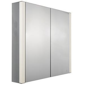 Musichaus Double Mirrored Door Medicine Cabinet with USB, SD Card, Bluetooth, FM radio, Speakers, Defogger, & Dimmer
