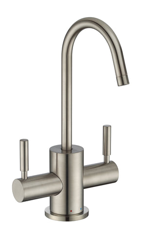 Point of Use Instant Hot/Cold Water Drinking Faucet with Gooseneck Swivel Spout