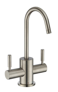 Point of Use Instant Hot/Cold Water Drinking Faucet with Gooseneck Swivel Spout