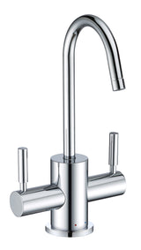 Point of Use Instant Hot/Cold Water Drinking Faucet with Gooseneck Swivel Spout