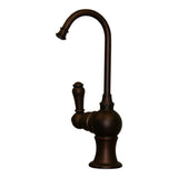 Point of Use Instant Hot Water Faucet with Gooseneck Spout and Self Closing Handle