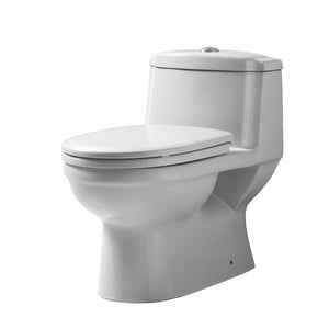 Magic Flush Eco-Friendly One Piece Toilet with a Siphonic Action Dual Flush System,  Elongated Bowl, 1.6/1.1 GPF and WaterSense Certified