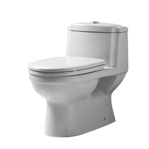 Magic Flush Eco-Friendly One Piece Toilet with a Siphonic Action Dual Flush System,  Elongated Bowl, 1.6/1.1 GPF and WaterSense Certified