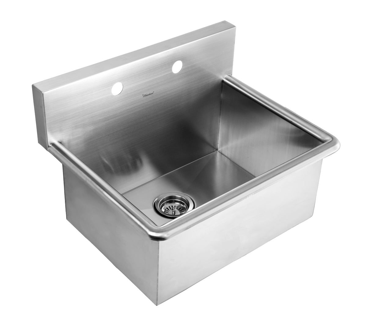 Noah's Collection Brushed Stainless Steel Commercial Drop-in or Wall Mount Utility Sink
