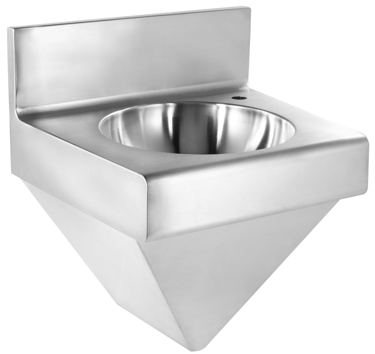 Noah's Collection Brushed Stainless Steel Commercial Single Bowl Wall Mount Wash Basin