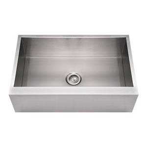 Noah's Collection Brushed Stainless Steel Commercial Single Bowl Front Apron Sink