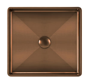Noah Plus 10 gauge frame, Squared Semi-recessed Basin Set with center drain
