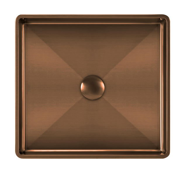 Noah Plus 10 gauge frame, Squared Semi-recessed Basin Set with center drain