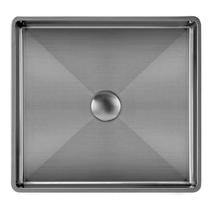 Noah Plus 10 gauge frame, Squared Semi-recessed Basin Set with center drain