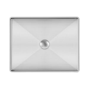 Noah Plus 10 gauge frame, Rectangular Above Mount Basin Set with center drain