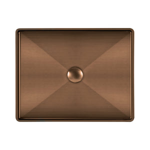 Noah Plus 10 gauge frame, Rectangular Above Mount Basin Set with center drain