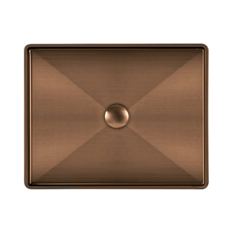 Noah Plus 10 gauge frame, Rectangular Above Mount Basin Set with center drain