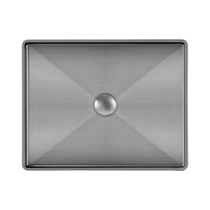 Noah Plus 10 gauge frame, Rectangular Above Mount Basin Set with center drain