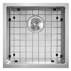 Noah Plus 16 gauge Single Bowl Linen Textured Dual-Mount Sink Set