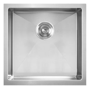 Noah Plus 16 gauge Single Bowl Linen Textured Dual-Mount Sink Set
