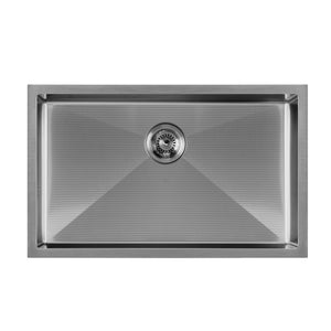 Noah Plus 16 gauge Single Bowl Linen Textured Dual-Mount Sink Set