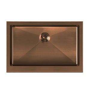 Noah Plus 16 gauge Single Bowl Undermount Sink Set with a seamless customized front Apron