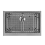 Noah Plus 16 gauge Single Bowl Undermount Sink Set with a seamless customized front Apron