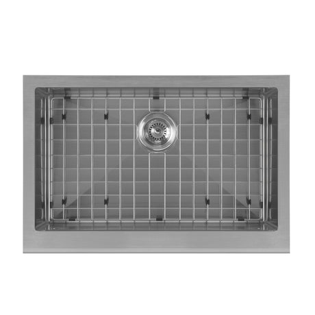 Noah Plus 16 gauge Single Bowl Undermount Sink Set with a seamless customized front Apron