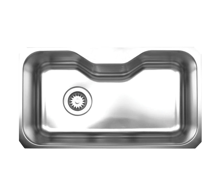 Noah's Collection Brushed Stainless Steel Single Bowl Undermount Sink