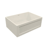 Farmhaus Fireclay Reversible 27" Sink with a Plain Front Apron on One Side and a Concave Front Apron on the Other