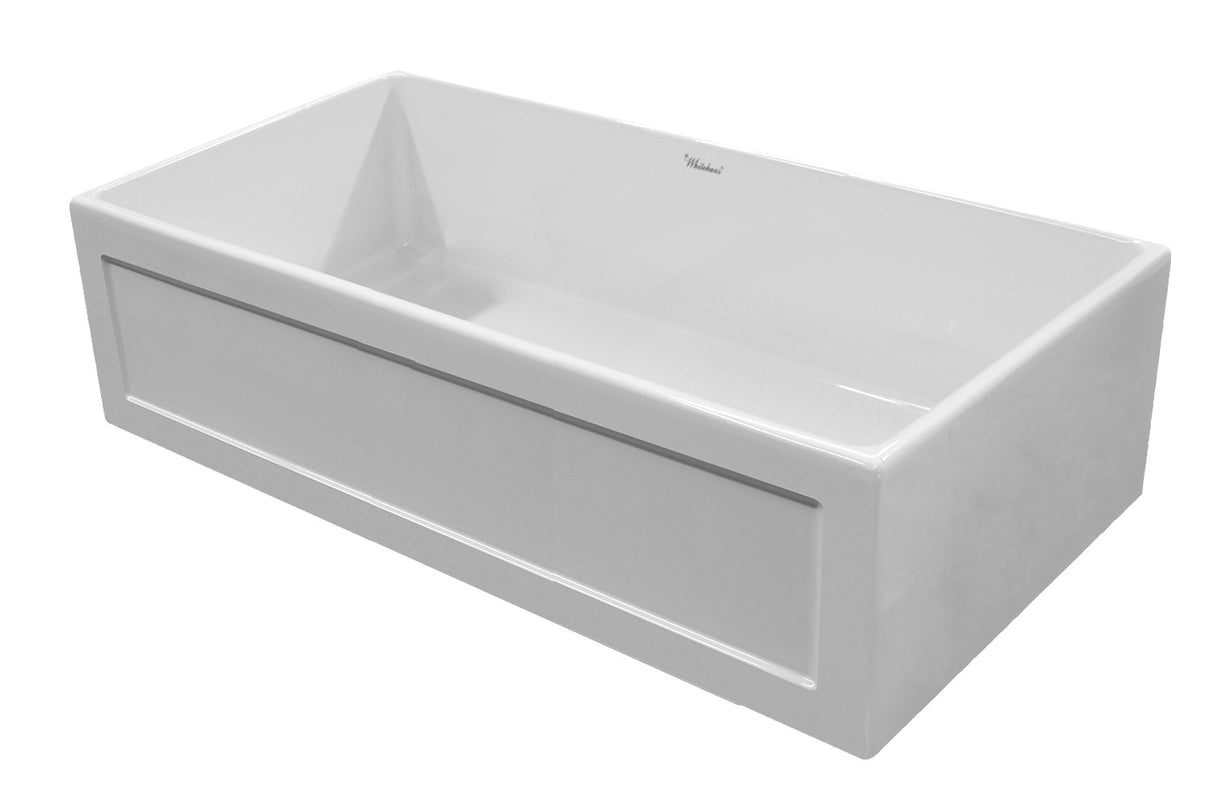 Fireclay 33" Large Reversible Sink with Concave Front Apron on One Side and a Plain Front Apron on the Other