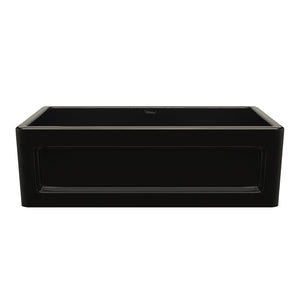 Shakerhaus 33" Reversible Kitchen Fireclay Sink with Shaker Design Front Apron on one Side and an Elegant Beveled Front Apron on the Opposite Side