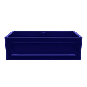 Shakerhaus 33" Reversible Kitchen Fireclay Sink with Shaker Design Front Apron on one Side and an Elegant Beveled Front Apron on the Opposite Side
