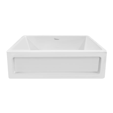 Shakerhaus 33" Reversible Kitchen Fireclay Sink with Shaker Design Front Apron on one Side and an Elegant Beveled Front Apron on the Opposite Side
