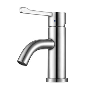 Waterhaus Solid Stainless Steel, single hole, extended single lever lavatory faucet