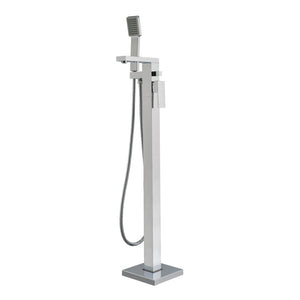 Bathhaus Freestanding 34" Single Lever Tub Filler with Integrated Diverter Valve and Hand Held Shower Spray