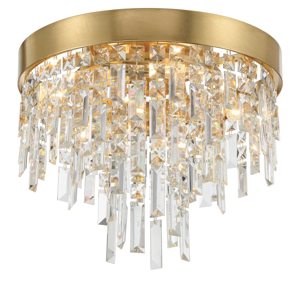 Winfield 4 Light Antique Gold Flush Mount WIN-213-GA-CL-MWP