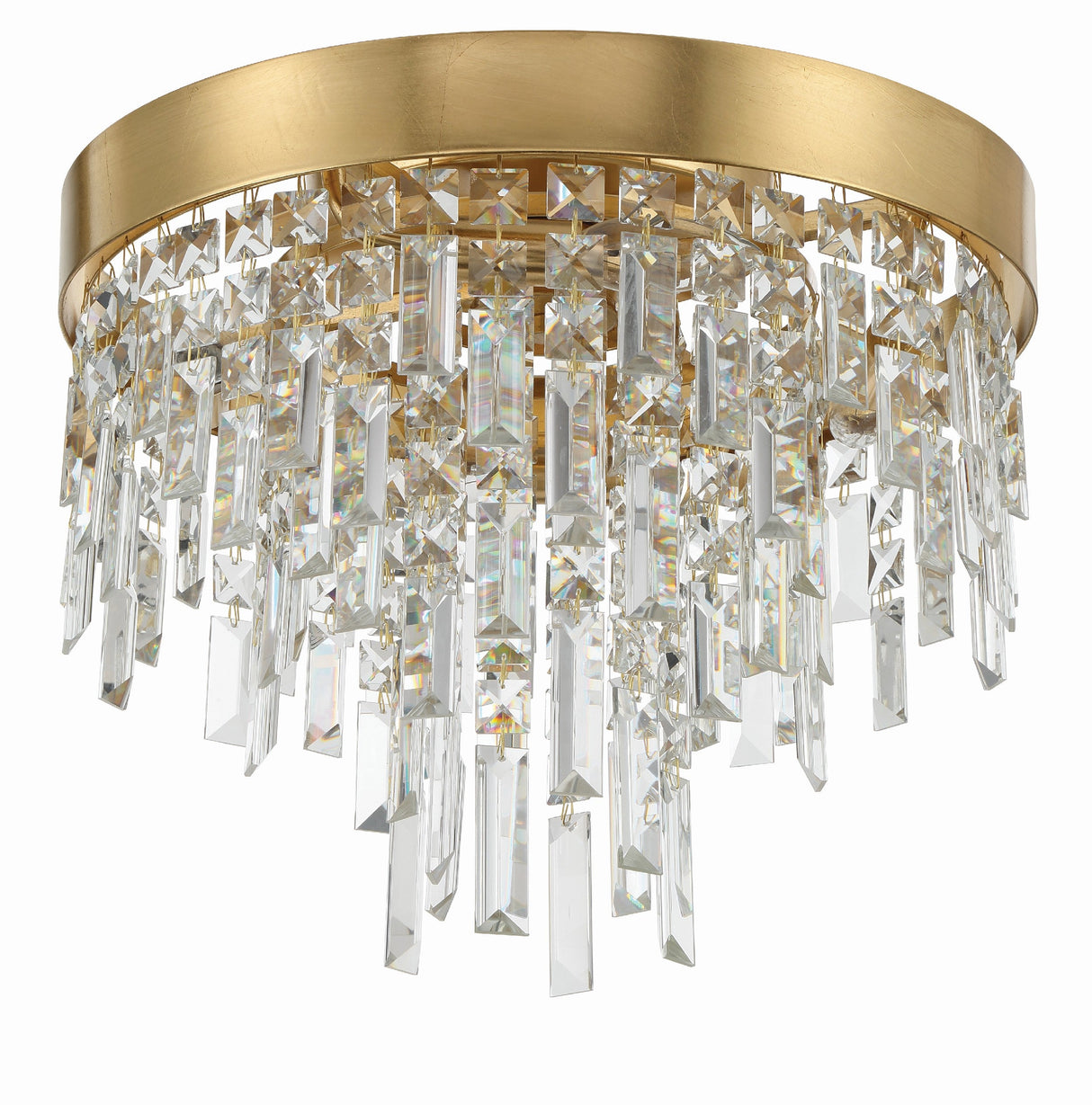 Winfield 4 Light Antique Gold Flush Mount WIN-213-GA-CL-MWP