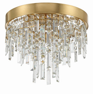 Winfield 4 Light Antique Gold Flush Mount WIN-213-GA-CL-MWP