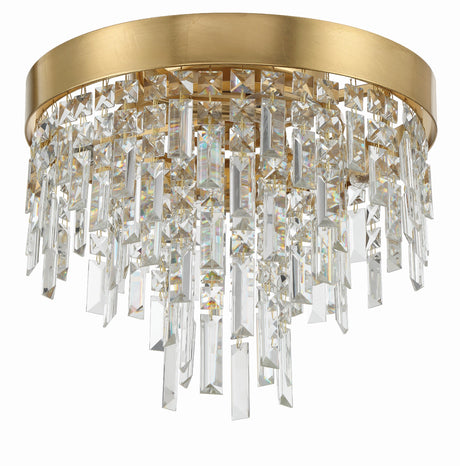 Winfield 4 Light Antique Gold Flush Mount WIN-213-GA-CL-MWP