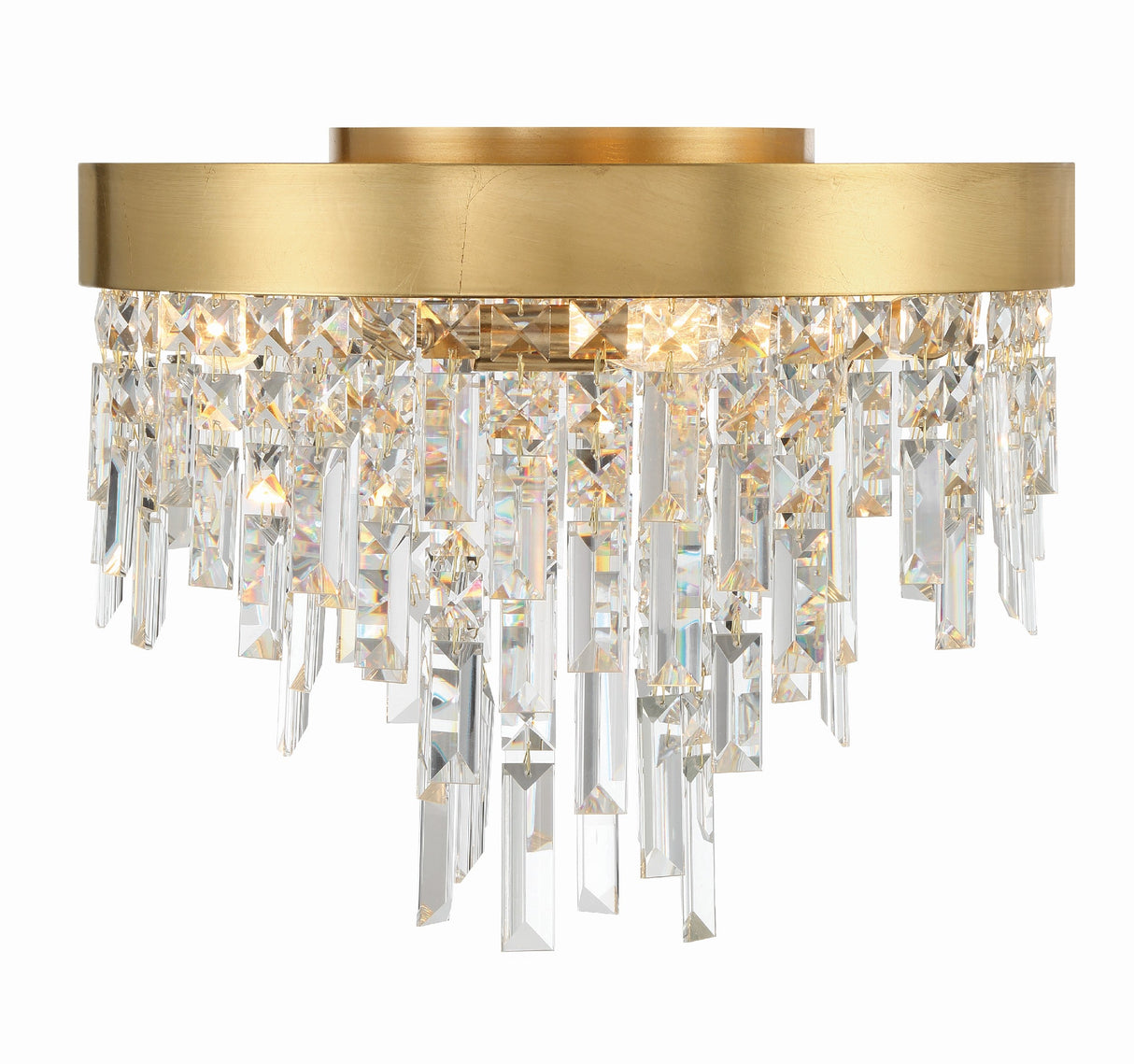 Winfield 4 Light Antique Gold Flush Mount WIN-213-GA-CL-MWP