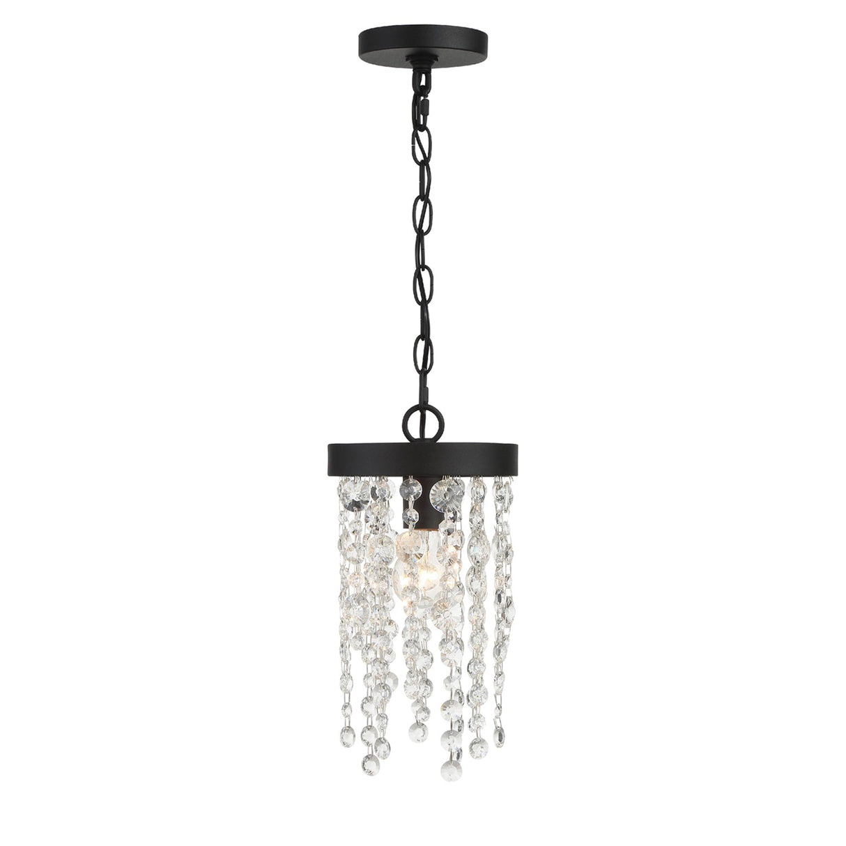 Winham 1 Light Black Forged Mini Pendant WIN-610-BF-CL-MWP