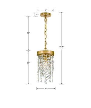Winham 1 Light Black Forged Mini Pendant WIN-610-BF-CL-MWP