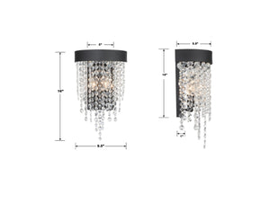 Winham 2 Light Black Forged Sconce WIN-612-BF-CL-MWP