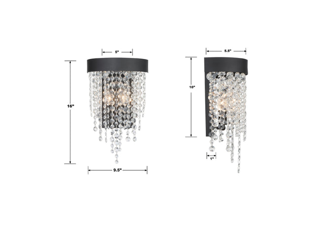 Winham 2 Light Black Forged Sconce WIN-612-BF-CL-MWP