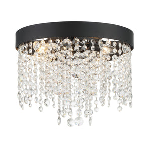 Winham 4 Light Black Forged Flush Mount WIN-613-BF-CL-MWP