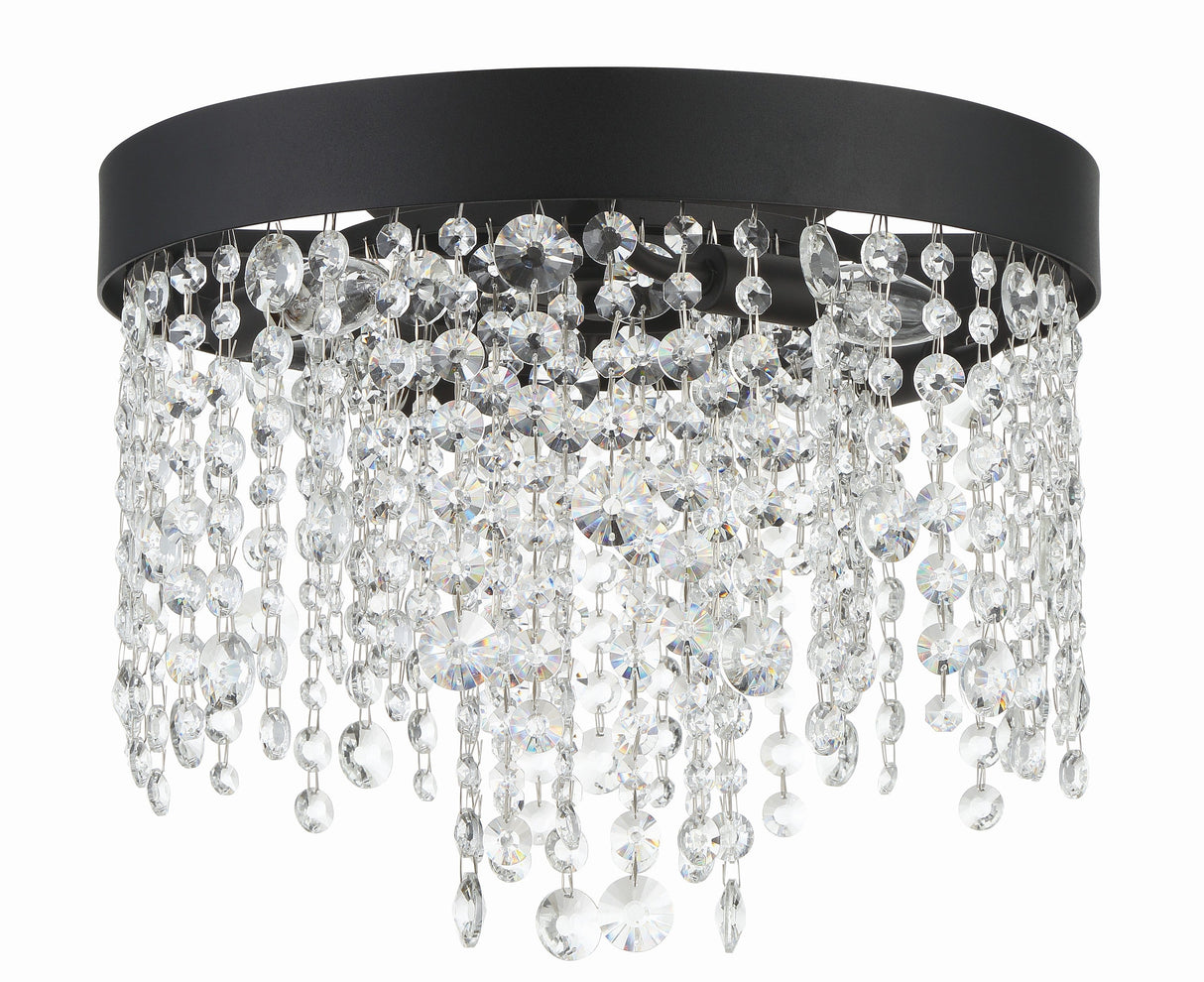Winham 4 Light Black Forged Flush Mount WIN-613-BF-CL-MWP