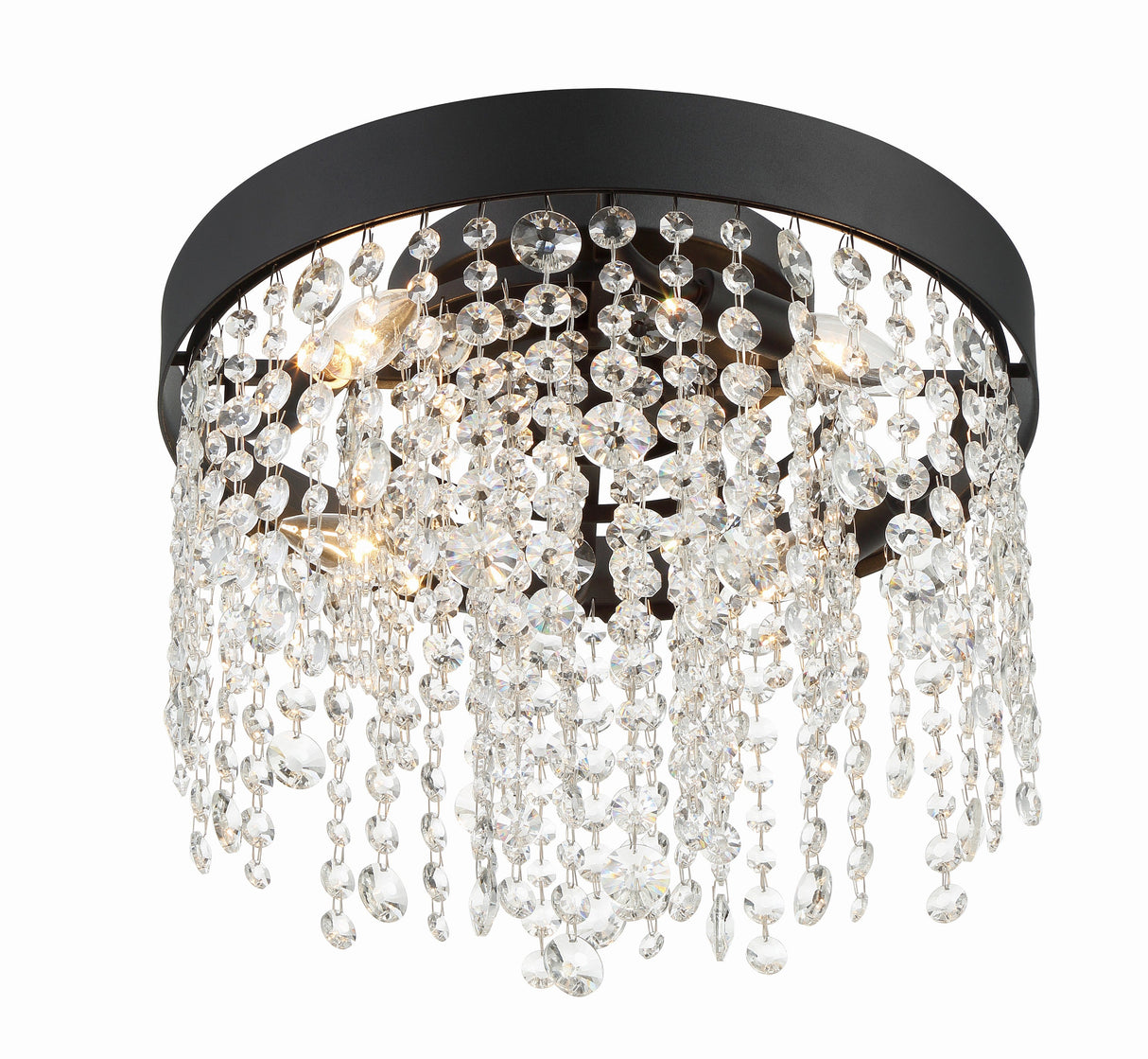 Winham 4 Light Black Forged Flush Mount WIN-613-BF-CL-MWP